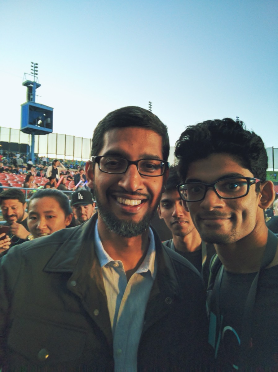 With Sundar Pichai at Google I/O, Shoreline Amphitheatre